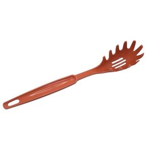 Ekco Pasta Server Spaghetti Spoon Orange Heat-Resistant Nylon Slotted Utensil